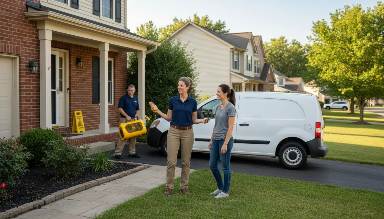 Water restoration image for Dehumidification And Cleanup Services in Millfield, OH